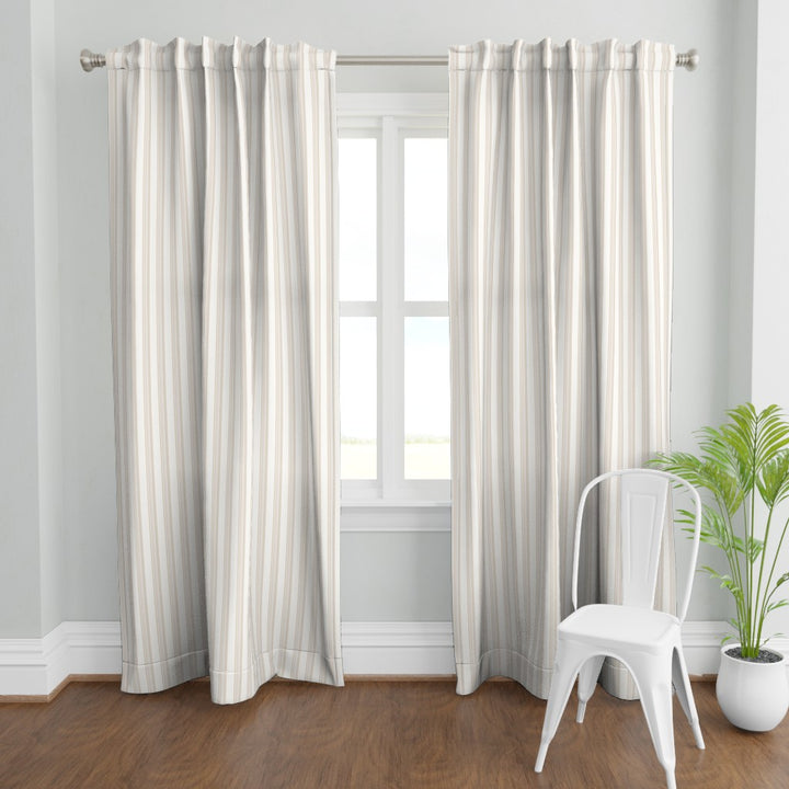 Cotton Canvas Curtain Panel | Ticking Stripe - Naturally Refined Collection