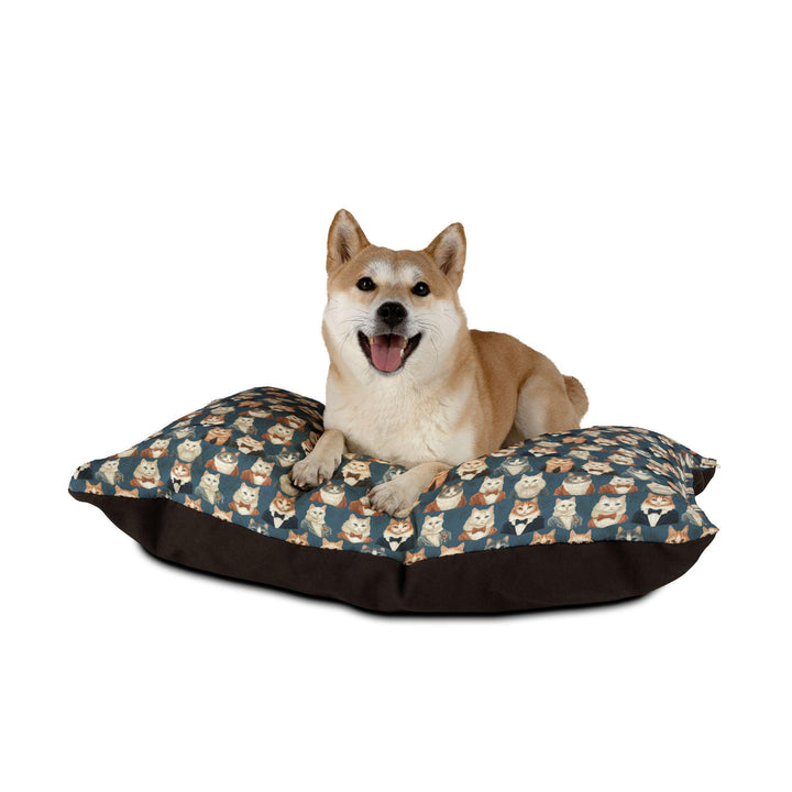 Designer Pet Bed - Dapper Cats | Blue
