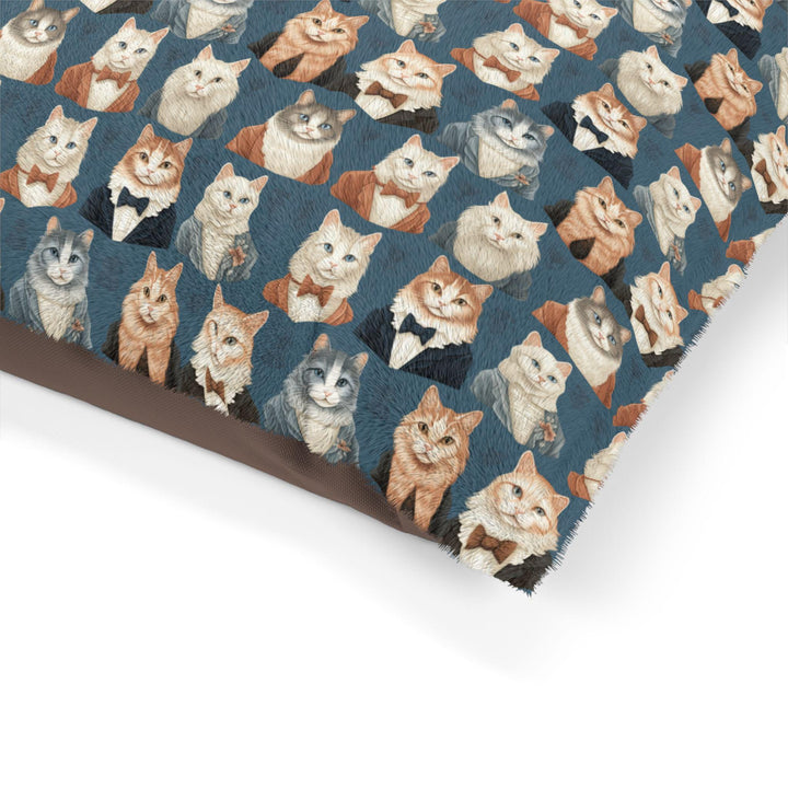 Designer Pet Bed - Dapper Cats | Blue