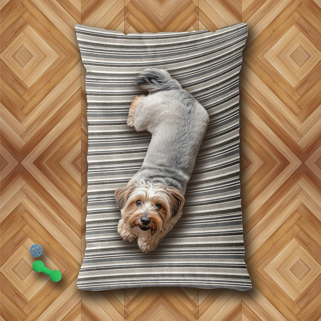 Designer Pet Bed - Sketchy Stripes