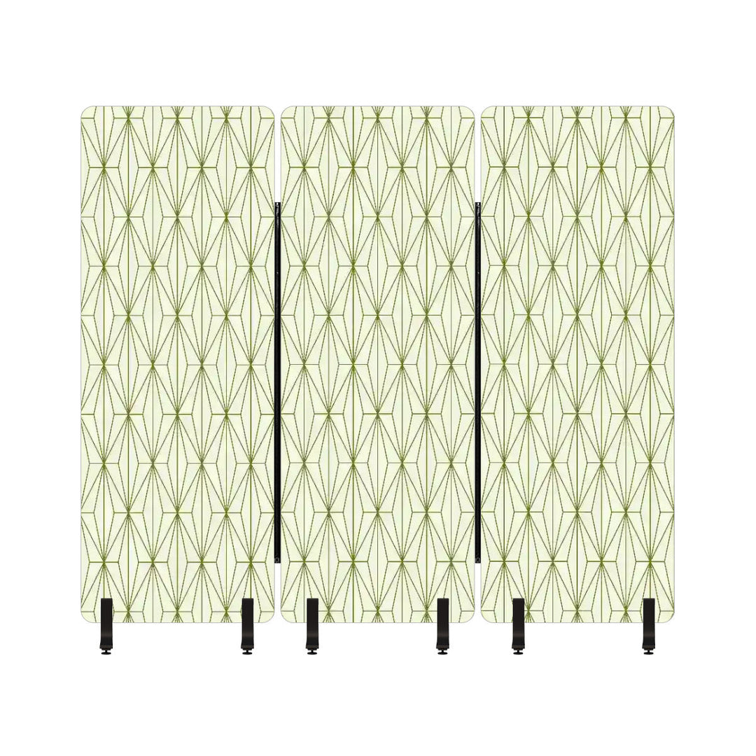 3 Panel Sound-Absorbing Room Divider / Deco Diamonds