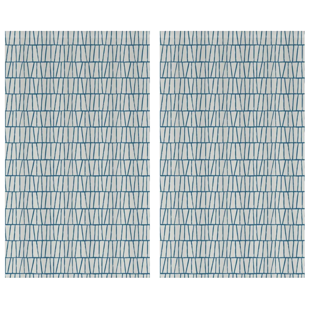 Ikat Fusion Curtain Panel Set – Lily Pad