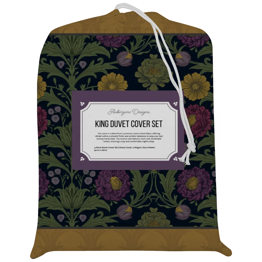 Sunlit Garden™ Piped Edge Duvet Cover Set - Library Jewels