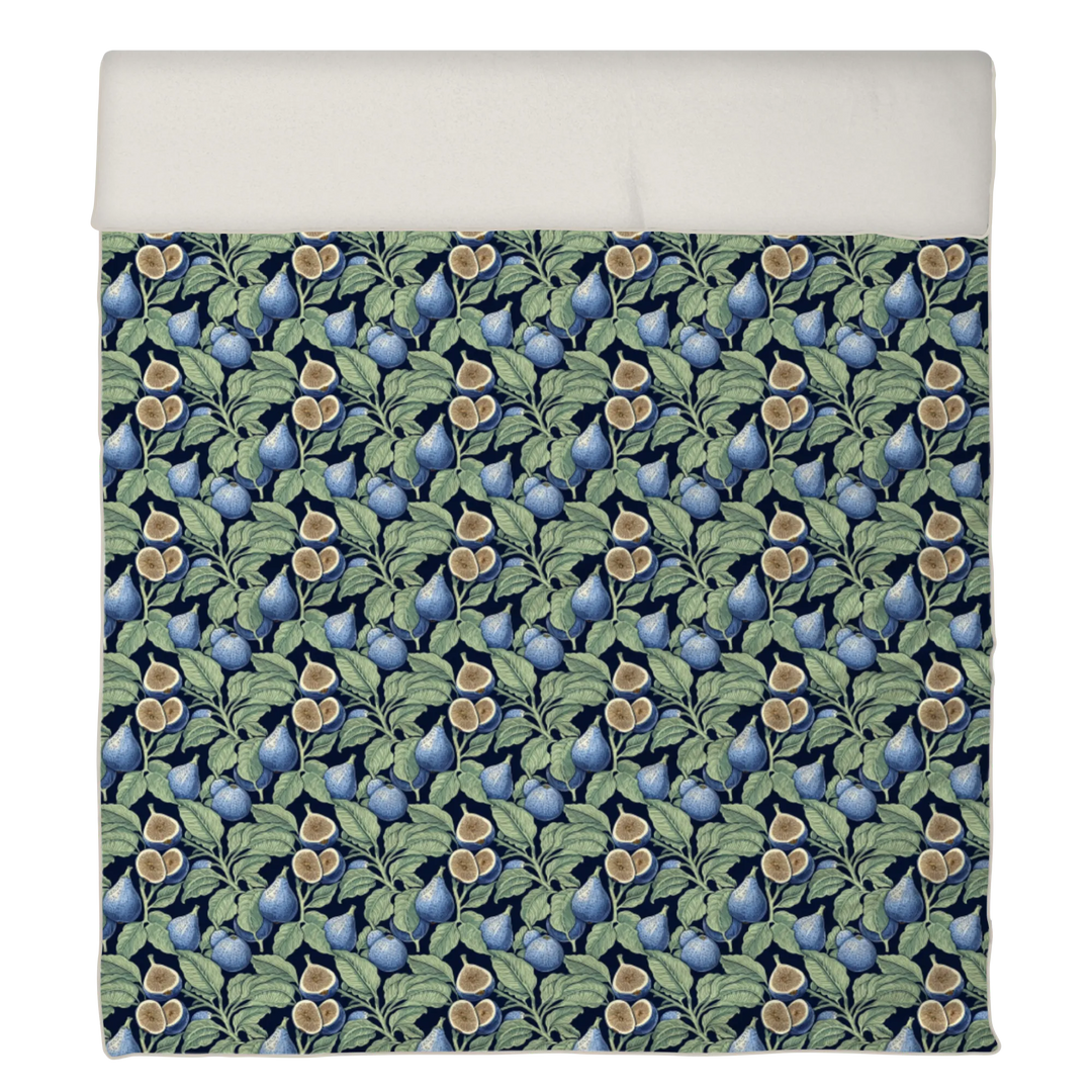 Verdant Fig™ Piped Edge Duvet Cover Set - Fig &amp; Ink