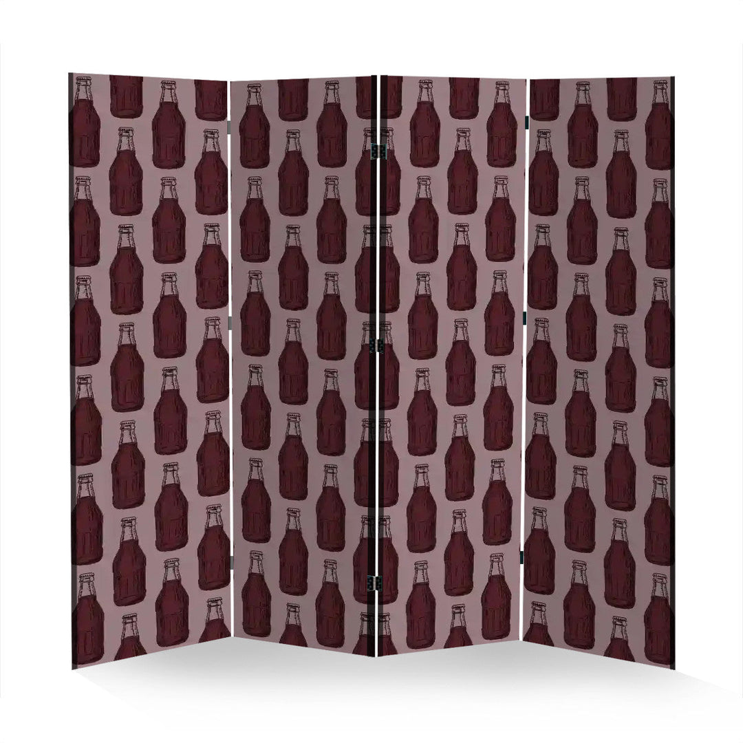 4 Panel Room Divider Folding Screen / Soda Pop!