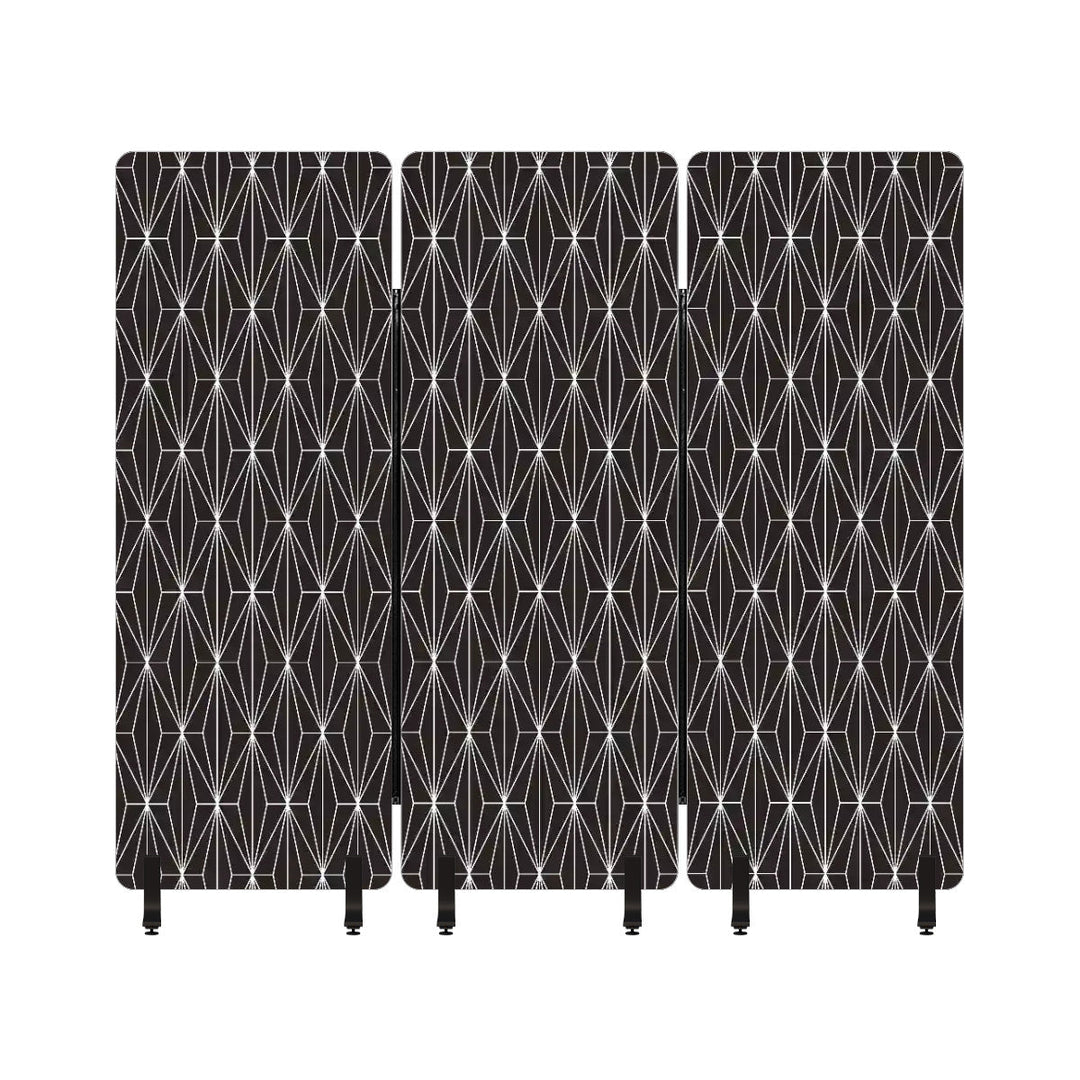 3 Panel Sound-Absorbing Room Divider / Deco Diamonds