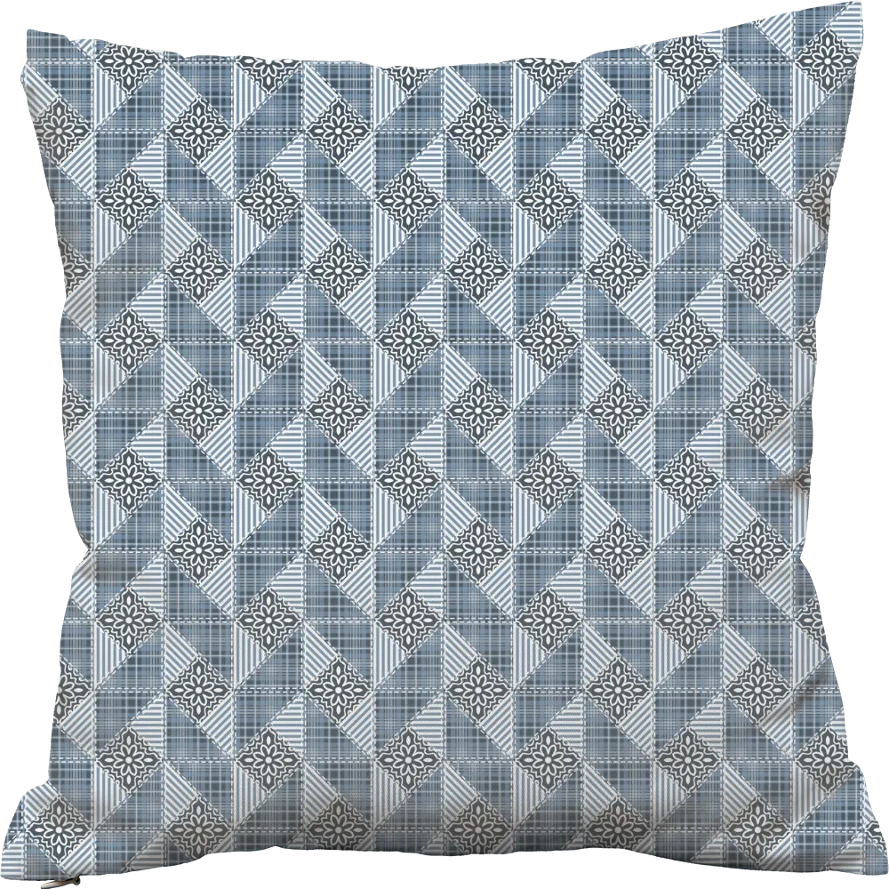 Luxury Flannel & Sherpa Comforter Set | Patchwork Snowflake - Winter Day