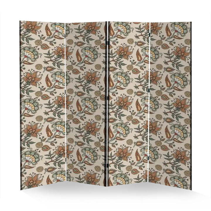 4 Panel Room Divider Folding Screen / Chintz