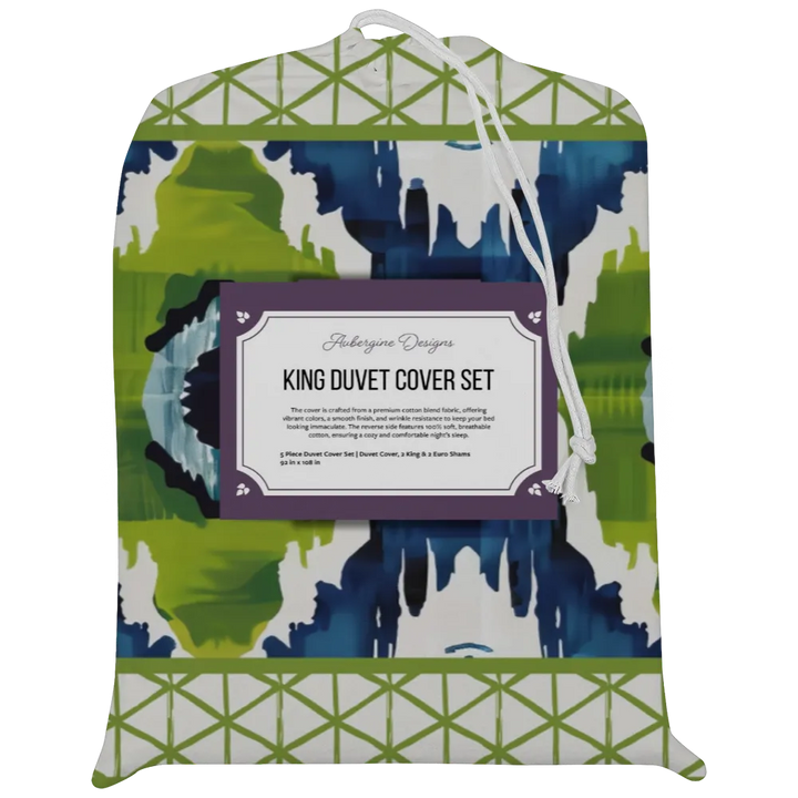 Lily Pad Duvet Cover Set | Ikat Fusion Collection