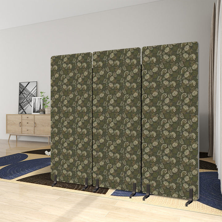 3 Panel Sound-Absorbing Room Divider / Vintage Floral