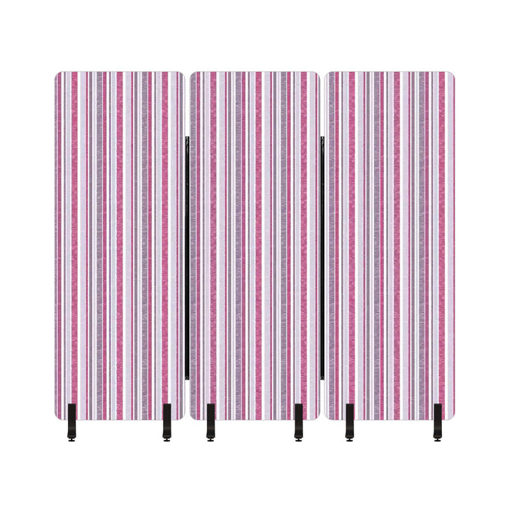 3 Panel Sound-Absorbing Room Divider / Sketchy Stripes