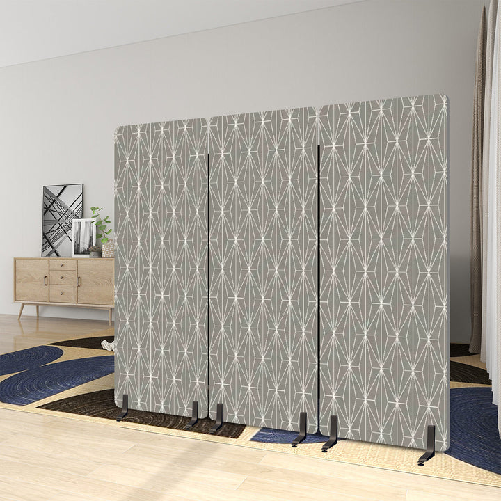 3 Panel Sound-Absorbing Room Divider / Deco Diamonds