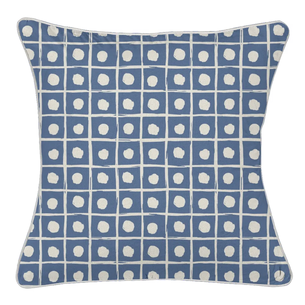 Ikat Fusion Coordinates Pair – Kelp Ribbon (Blue)