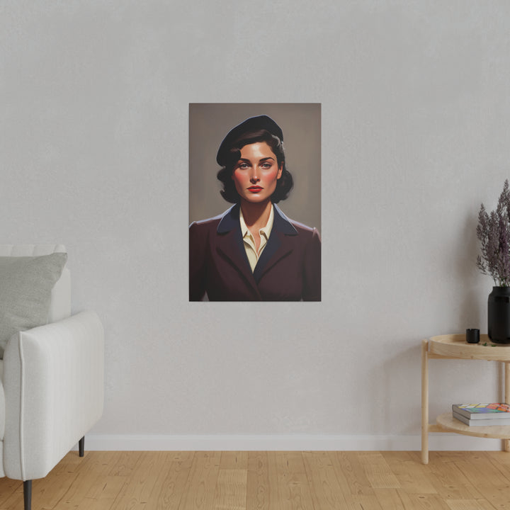 Vertical Matte Canvas / Confident Women Portrait Series - Colette