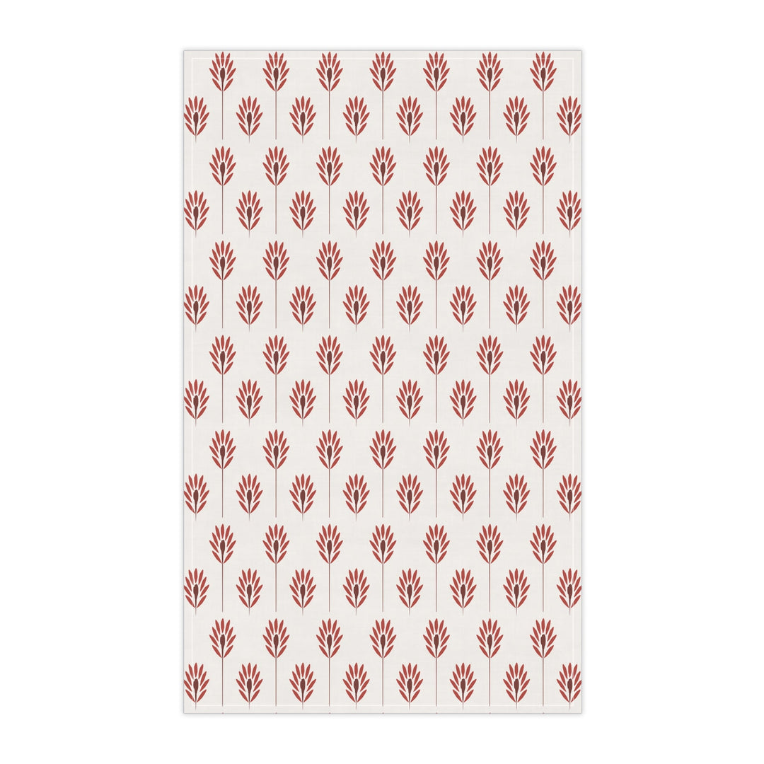 Cotton Twill Tea Towel / Fronds - Color + White