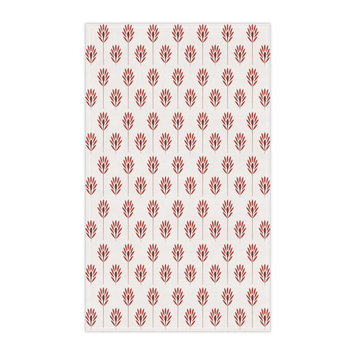 Cotton Twill Tea Towel / Fronds - Color + White