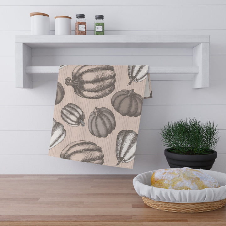 Cotton Twill Tea Towel / Cozy Pumpkins