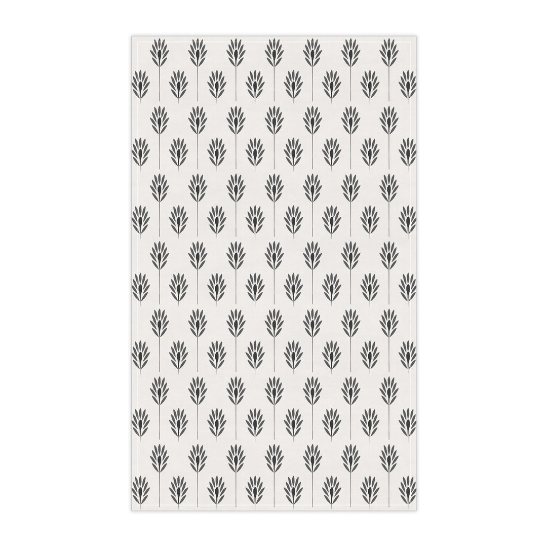 Cotton Twill Tea Towel / Fronds - Color + White