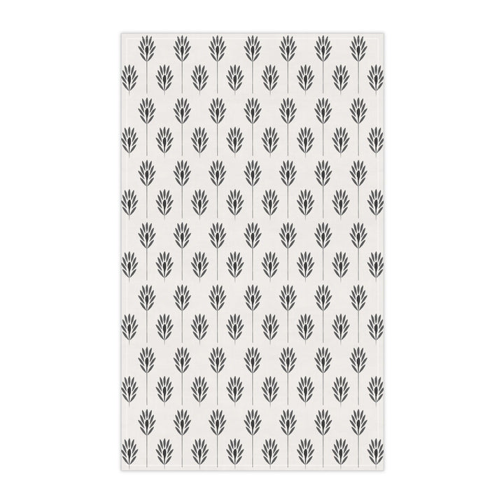 Cotton Twill Tea Towel / Fronds - Color + White