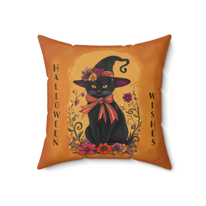 Microsuede Cushion / Halloween Art / Boho Cats