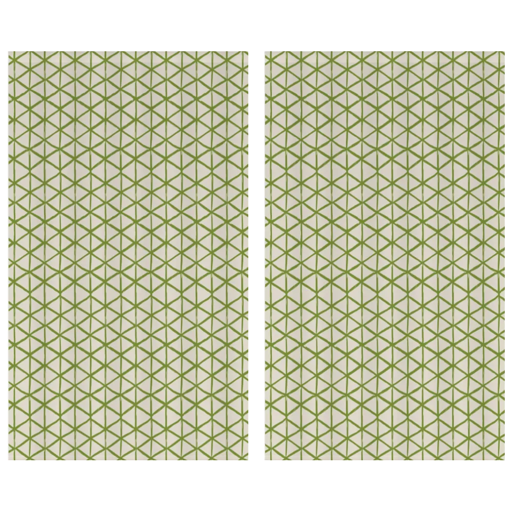 Ikat Fusion Curtain Panel Set – Peridot Blues