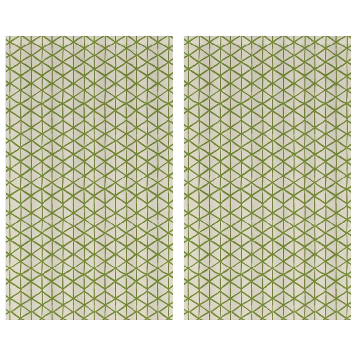 Ikat Fusion Curtain Panel Set – Peridot Blues