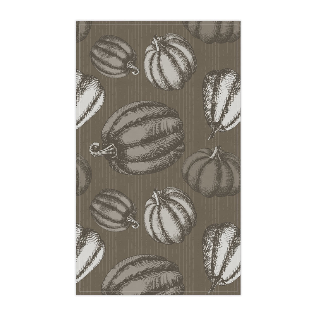 Cotton Twill Tea Towel / Cozy Pumpkins