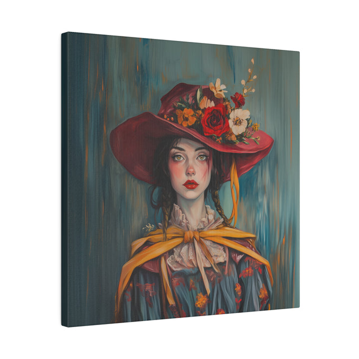 Square Matte Canvas / Autumn Fall Art / Woman - Morgan