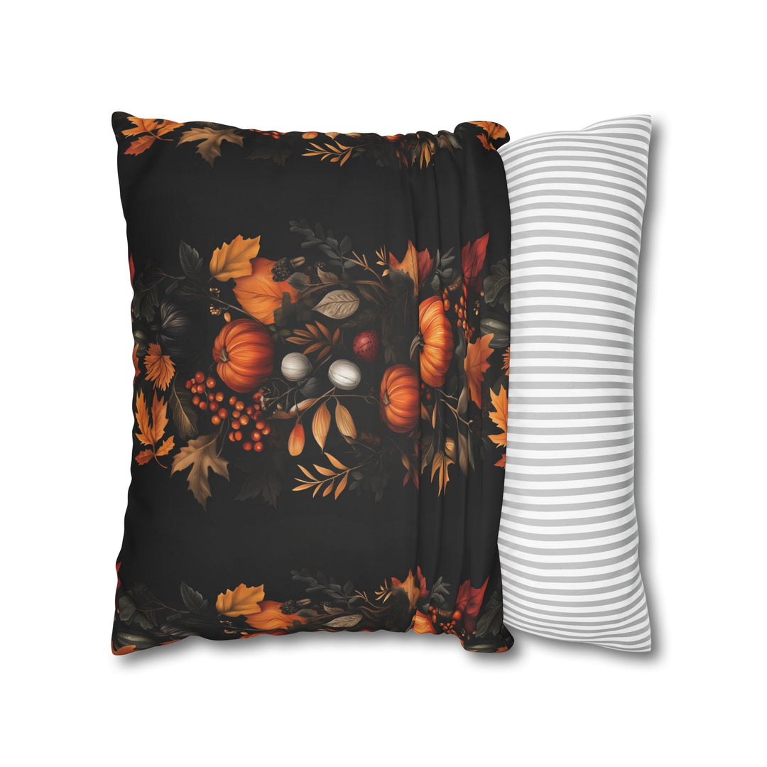 Microsuede Square Pillow Cover / Moody Autumn - Pumpkin Harvest