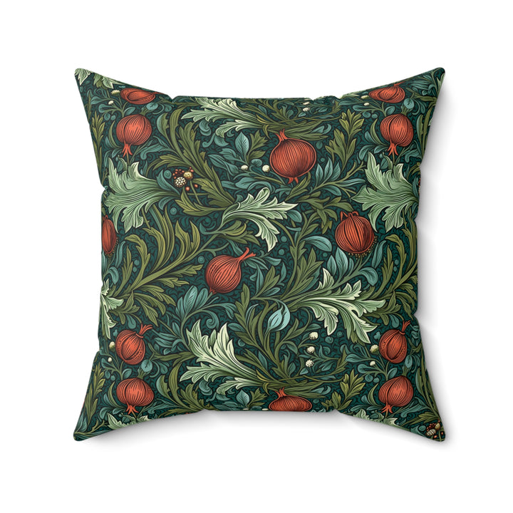 Microsuede Cushion / William Morris Inspired - Pomegranate