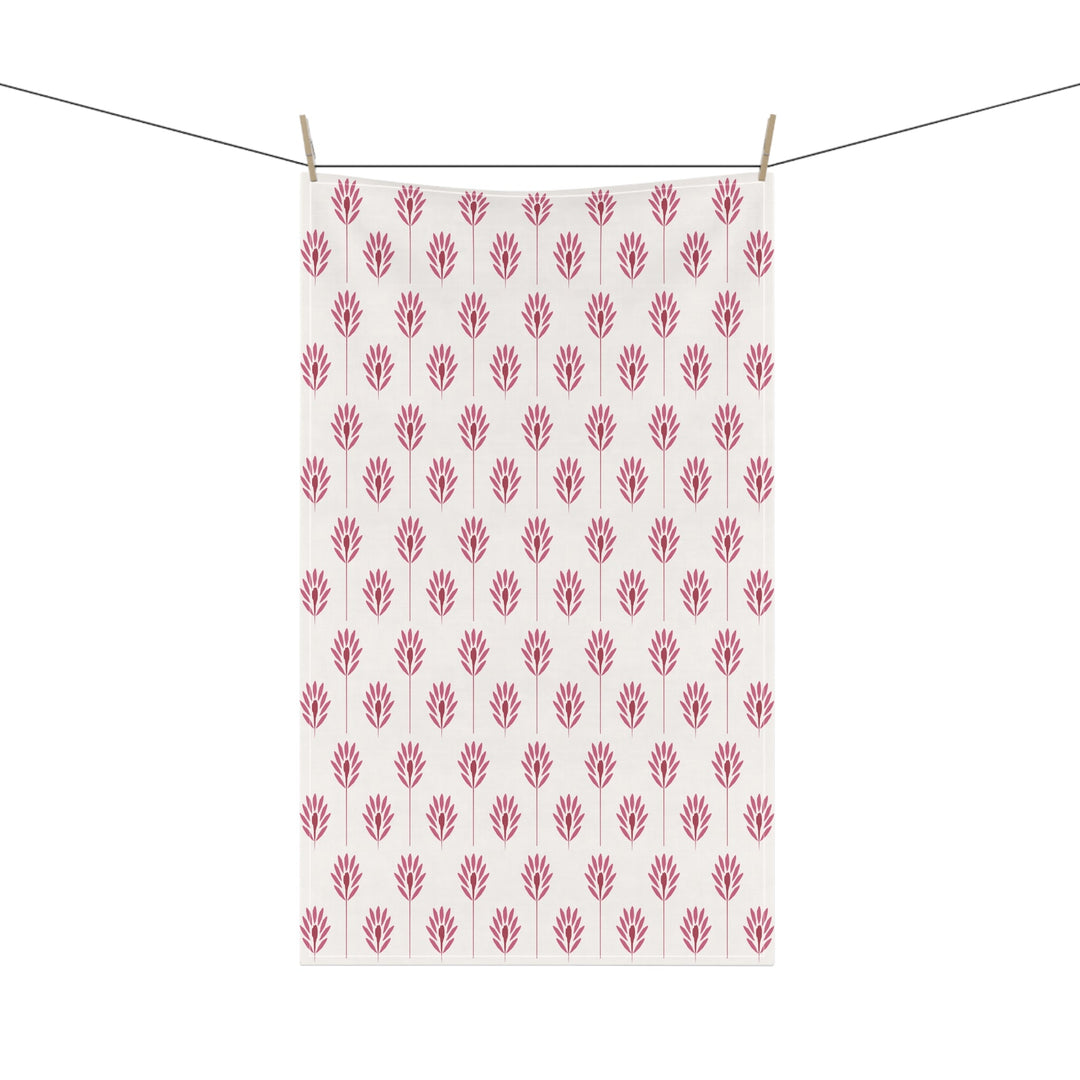 Cotton Twill Tea Towel / Fronds - Color + White