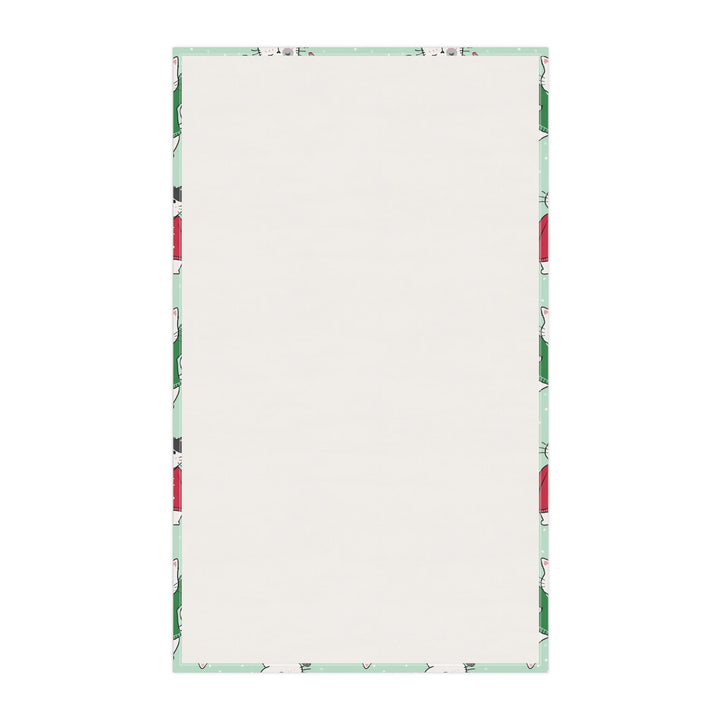 Cotton Twill Tea Towel / Merry Catmus Collection / Pattern