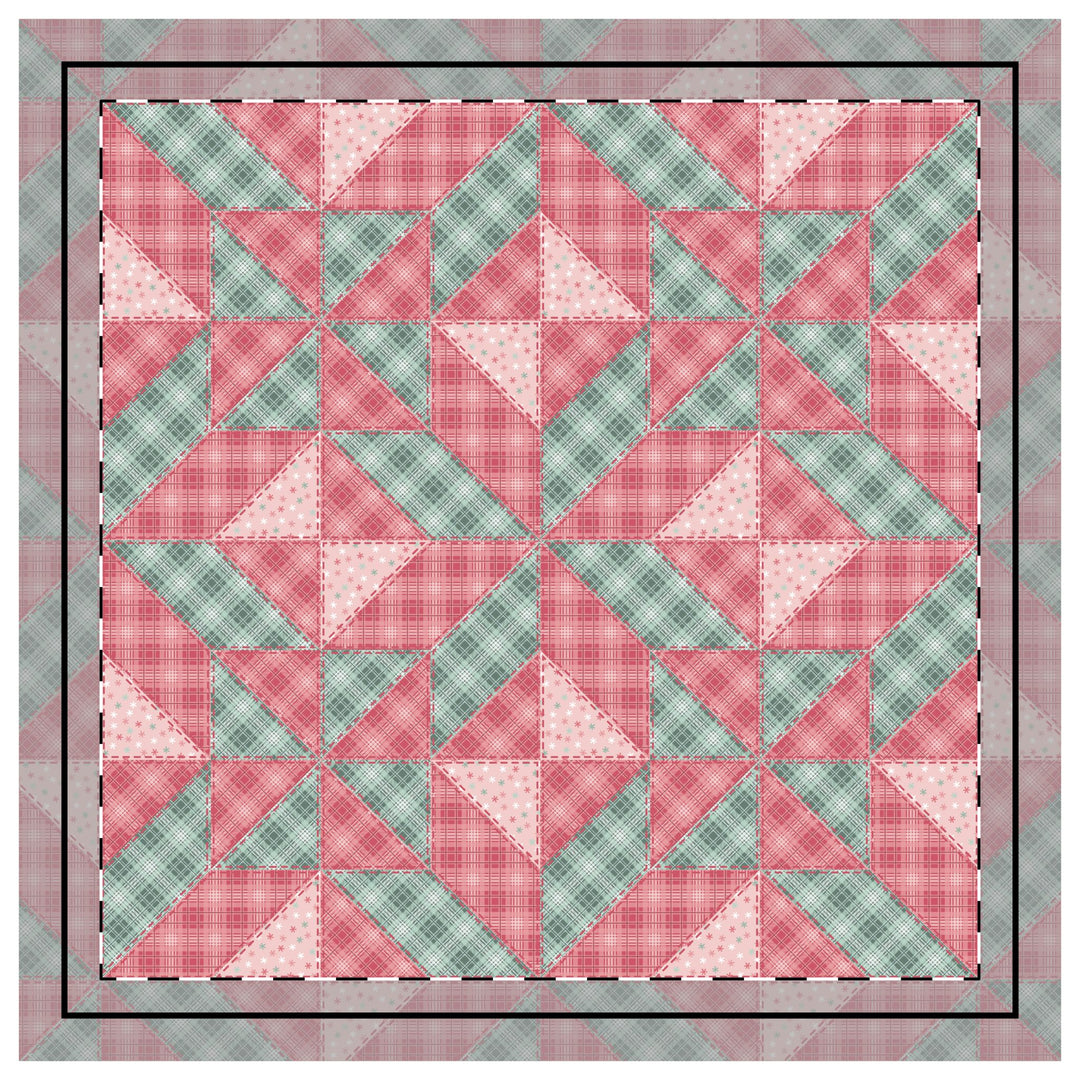 Quilted Sham / 3 sizes / Patchwork / Star / Pink-tacular - Plaid