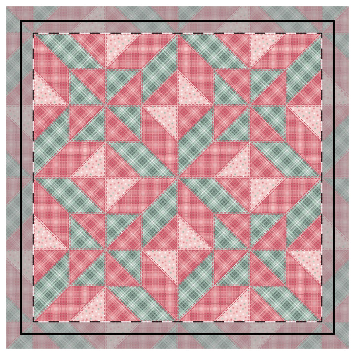 Quilted Sham / 3 sizes / Patchwork / Star / Pink-tacular - Plaid