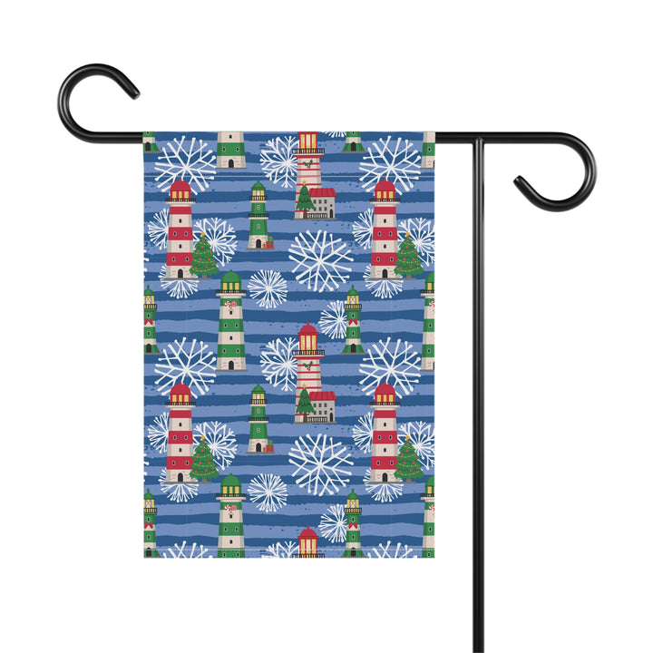 Double-sided Garden & House Banner / Christmas on the Coast / Lighthouses