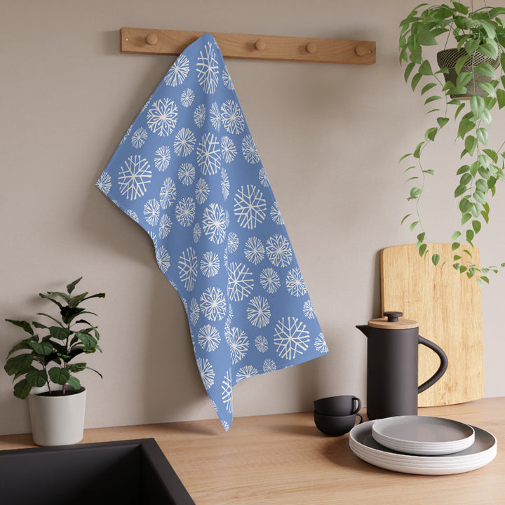 Cotton Twill Tea Towel / Winter Snowflakes