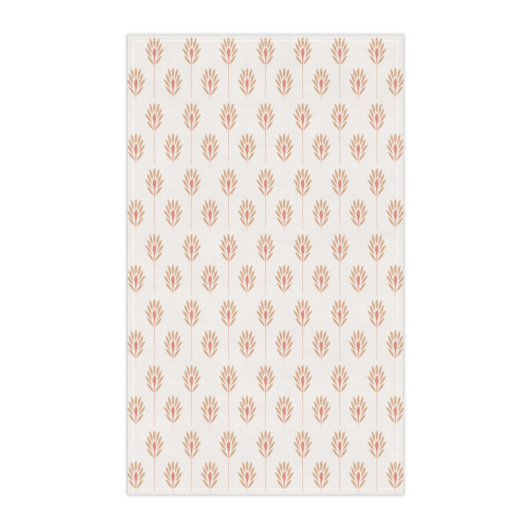 Cotton Twill Tea Towel / Fronds - Color + White