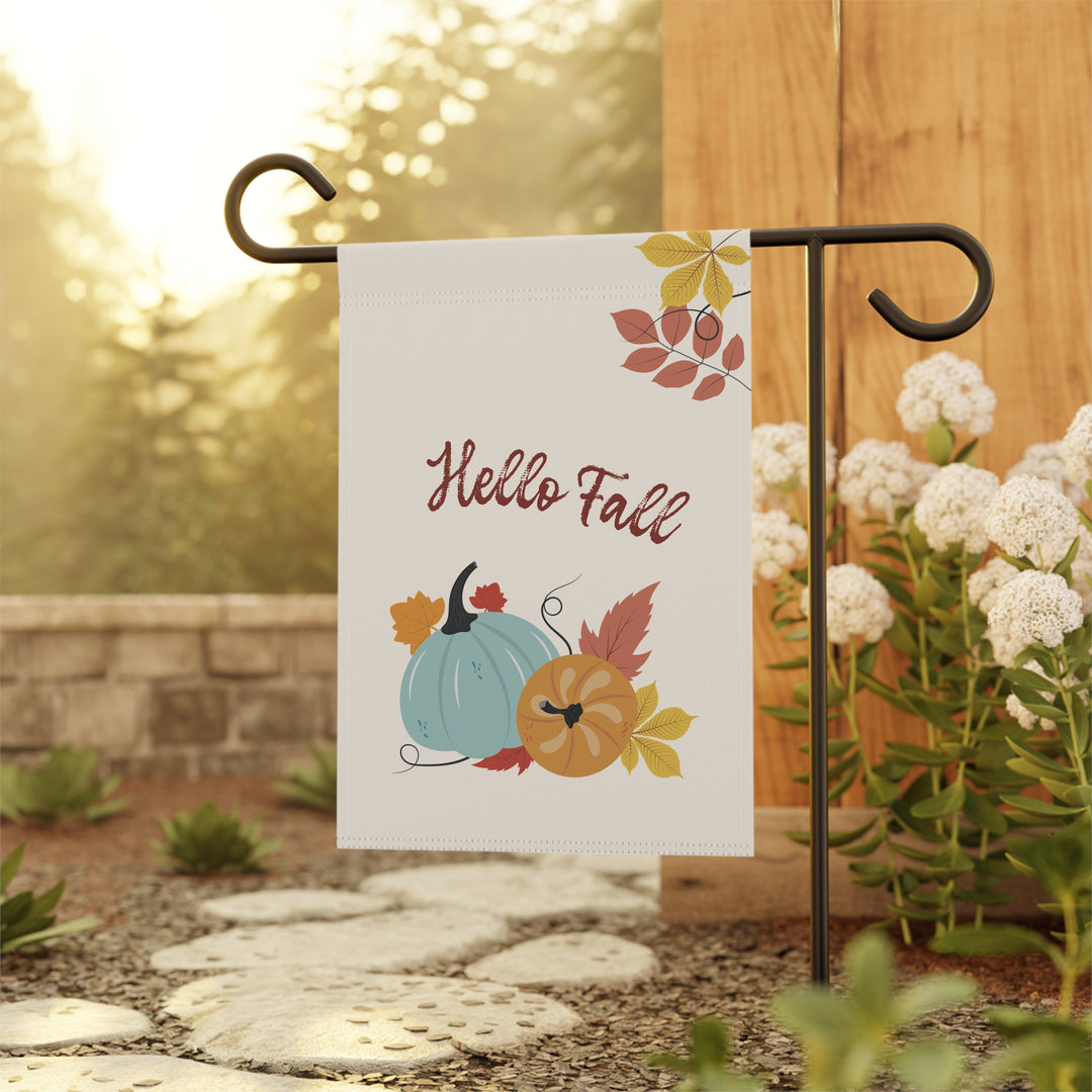 Double-sided Garden & House Banner / Fall Pumpkins - Hello Fall