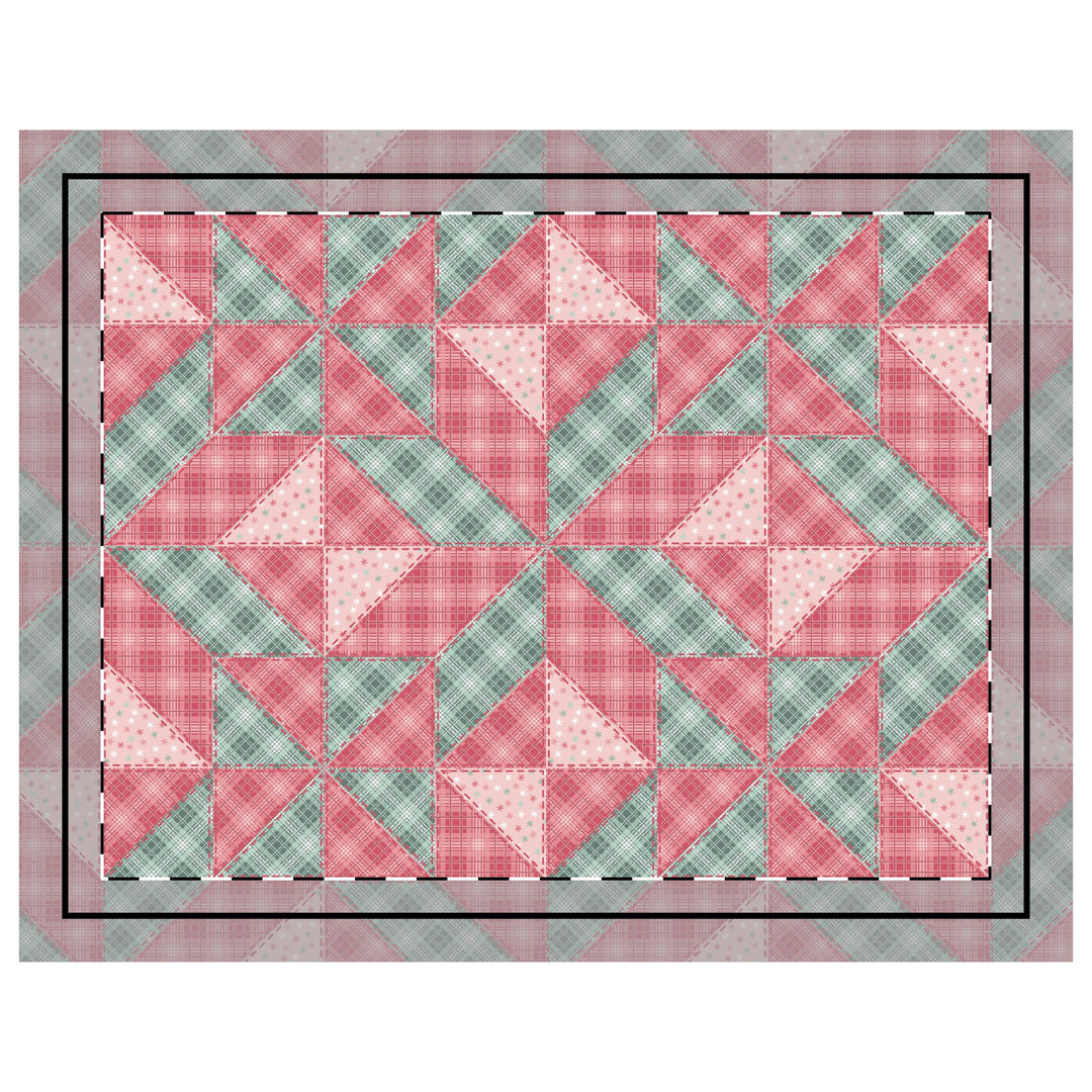 Quilted Sham / 3 sizes / Patchwork / Star / Pink-tacular - Plaid