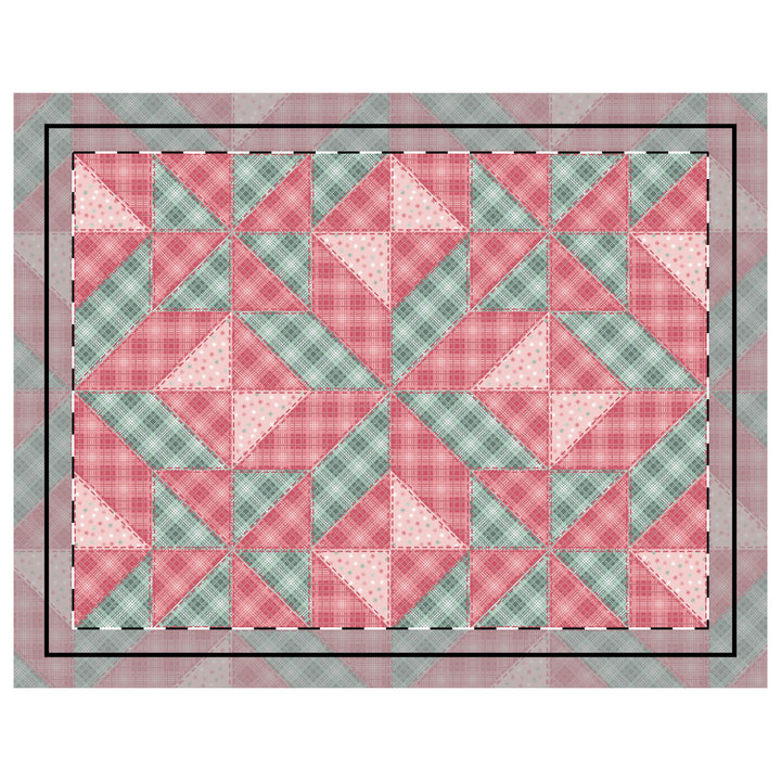 Quilted Sham / 3 sizes / Patchwork / Star / Pink-tacular - Plaid