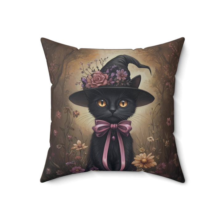 Microsuede Cushion / Halloween Art / Boho Cats