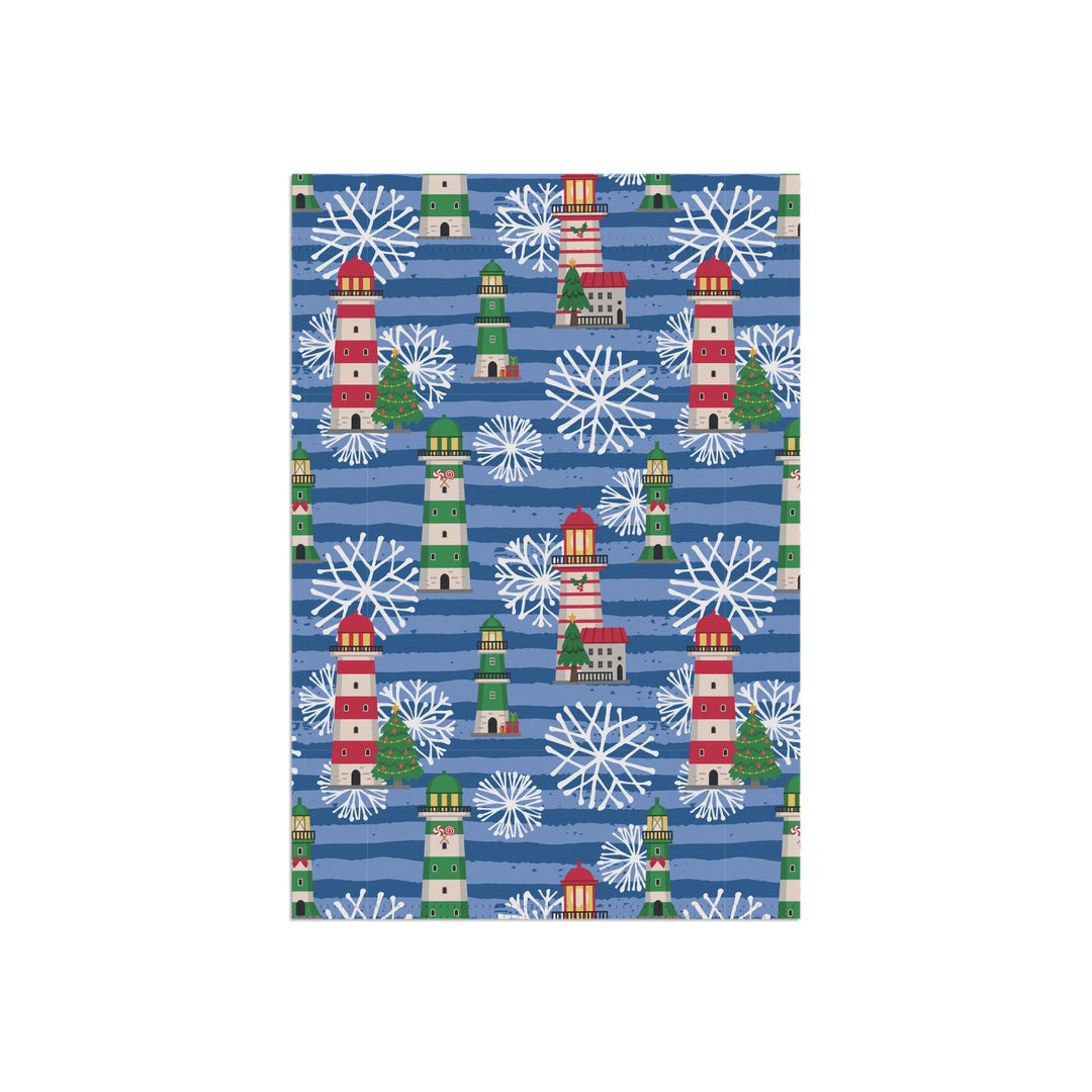 Double-sided Garden & House Banner / Christmas on the Coast / Lighthouses