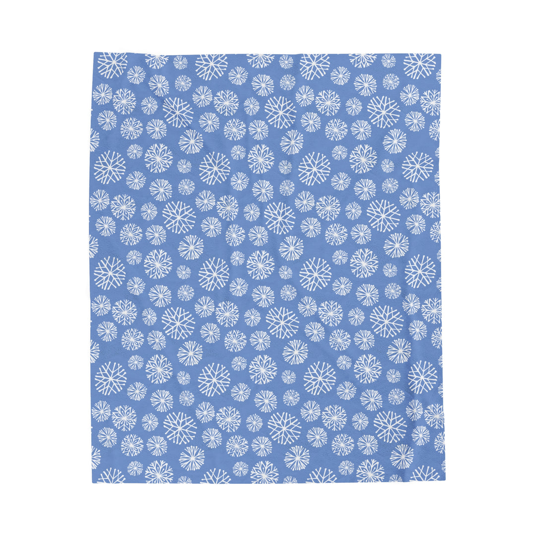 Velveteen Plush Blanket / Winter Snowflakes