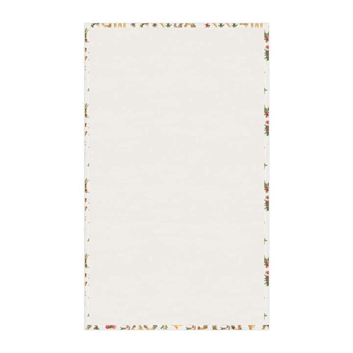 Cotton Twill Tea Towel / Festive Text Collection / Merry Christmas, Peace, Love, Joy