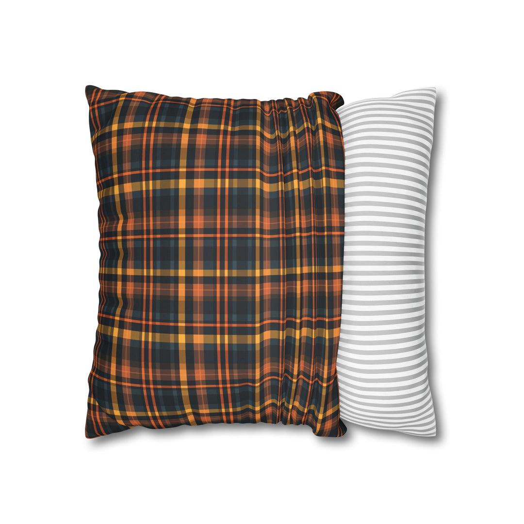 Microsuede Square Pillow Cover / Fall Plaid - Nathan