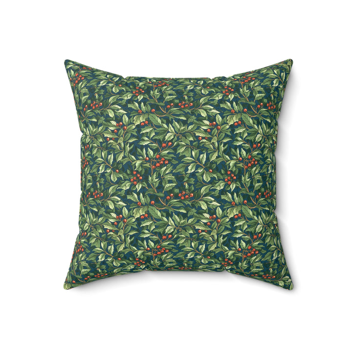 Microsuede Cushion / William Morris Inspired - winter berries