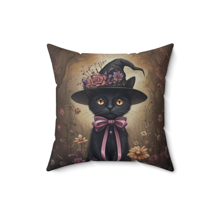 Microsuede Cushion / Halloween Art / Boho Cats