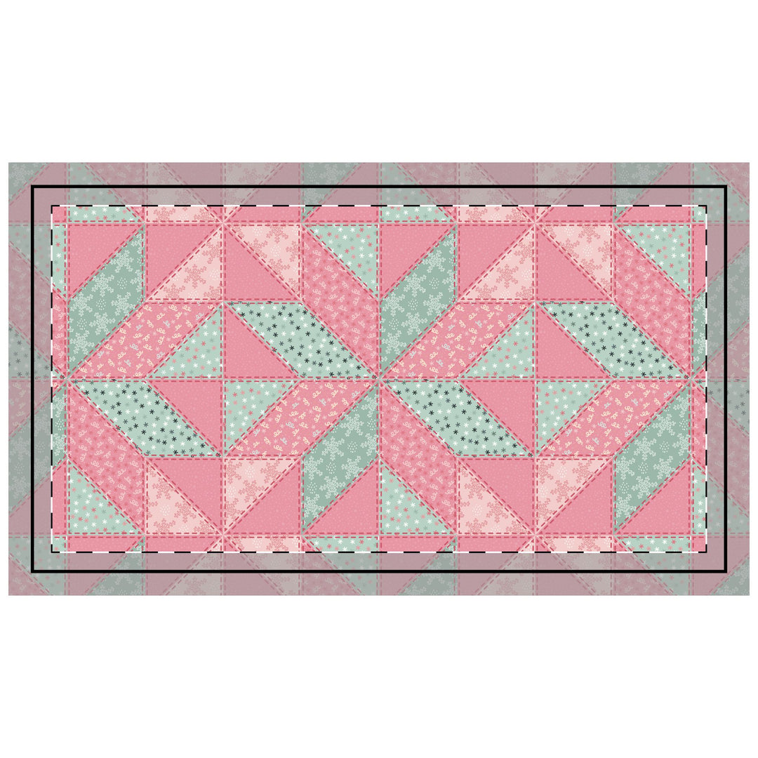 Quilted Sham / 3 sizes / Patchwork / Star / Pink-tacular - Pattern