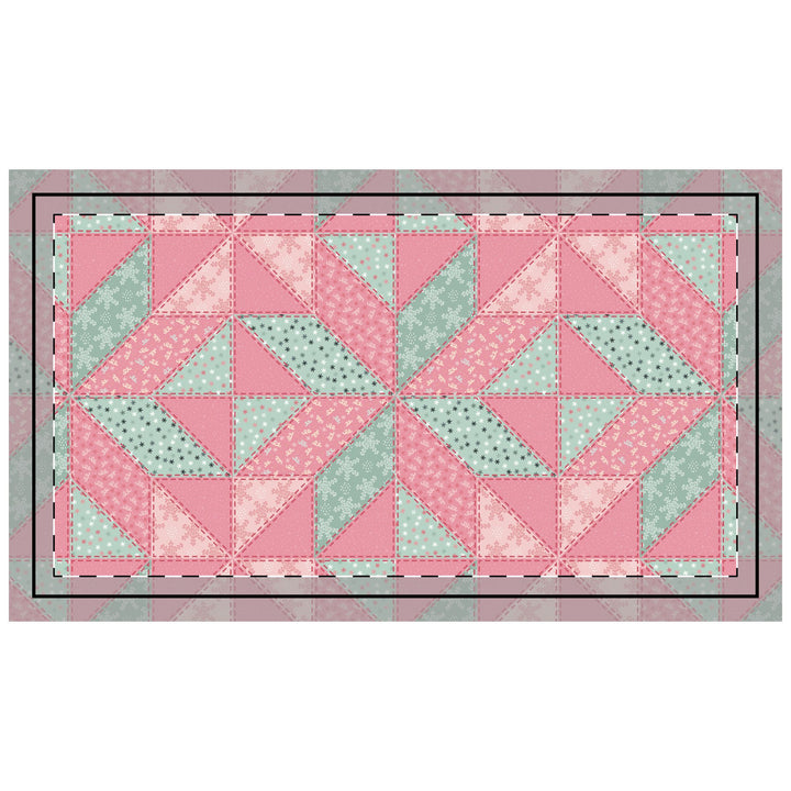 Quilted Sham / 3 sizes / Patchwork / Star / Pink-tacular - Pattern