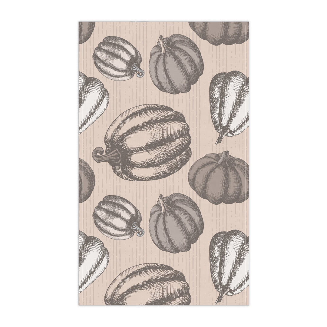 Cotton Twill Tea Towel / Cozy Pumpkins